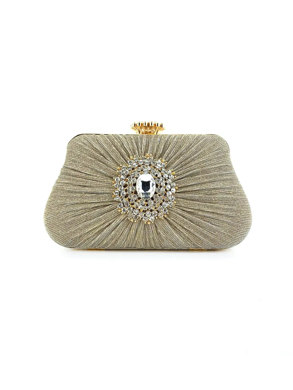 Online Retro Stage Vintage Pleated Crafted Rhinestone Bag