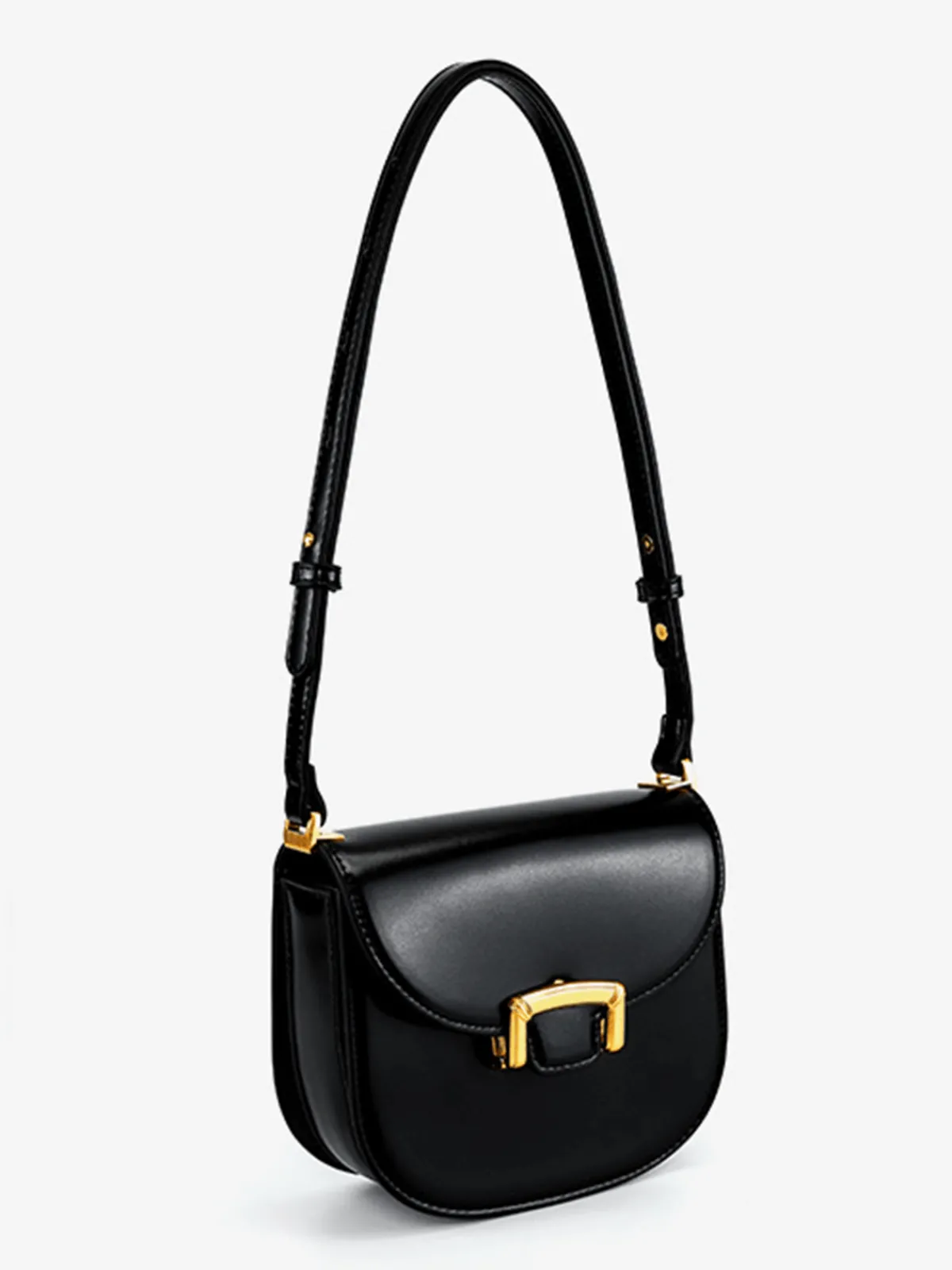 Online Retro Stage Vintage PU Leather Saddle Bag