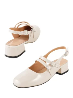 Hot Retro Stage Vintage Solid Mary Janes Shoes