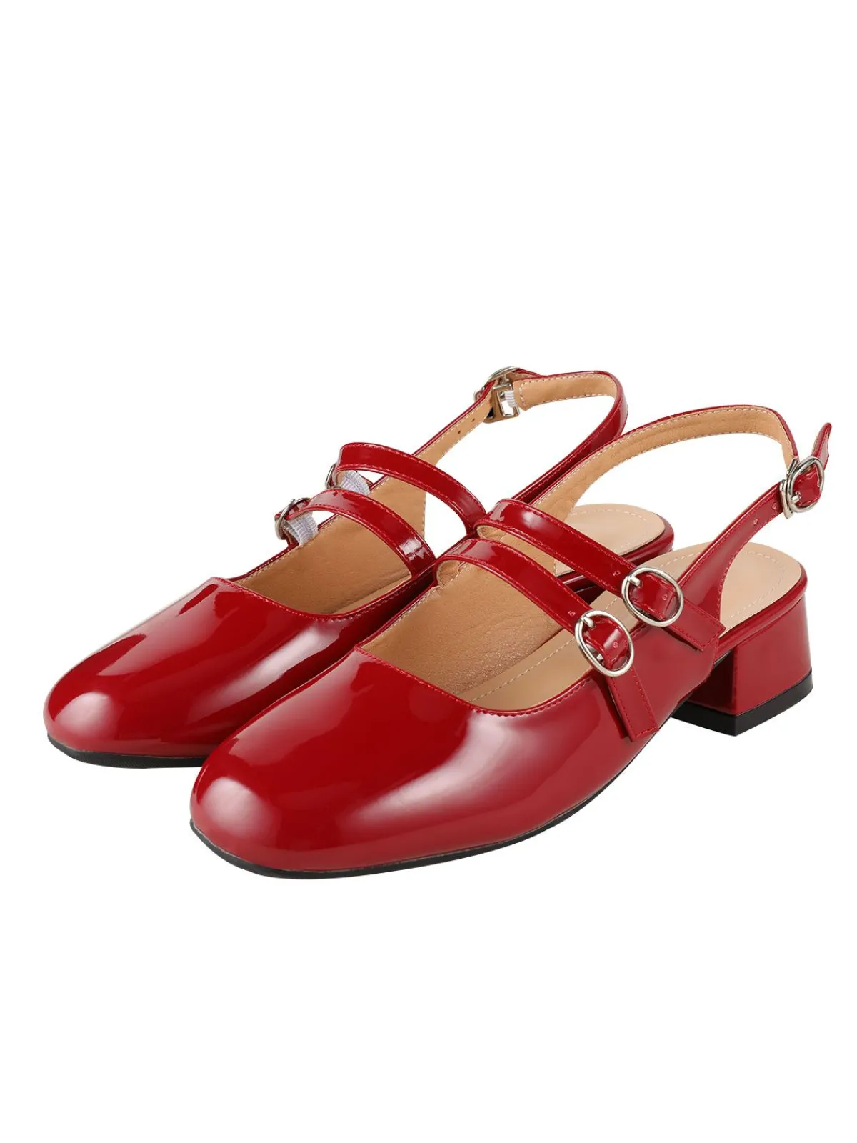 Hot Retro Stage Vintage Solid Mary Janes Shoes