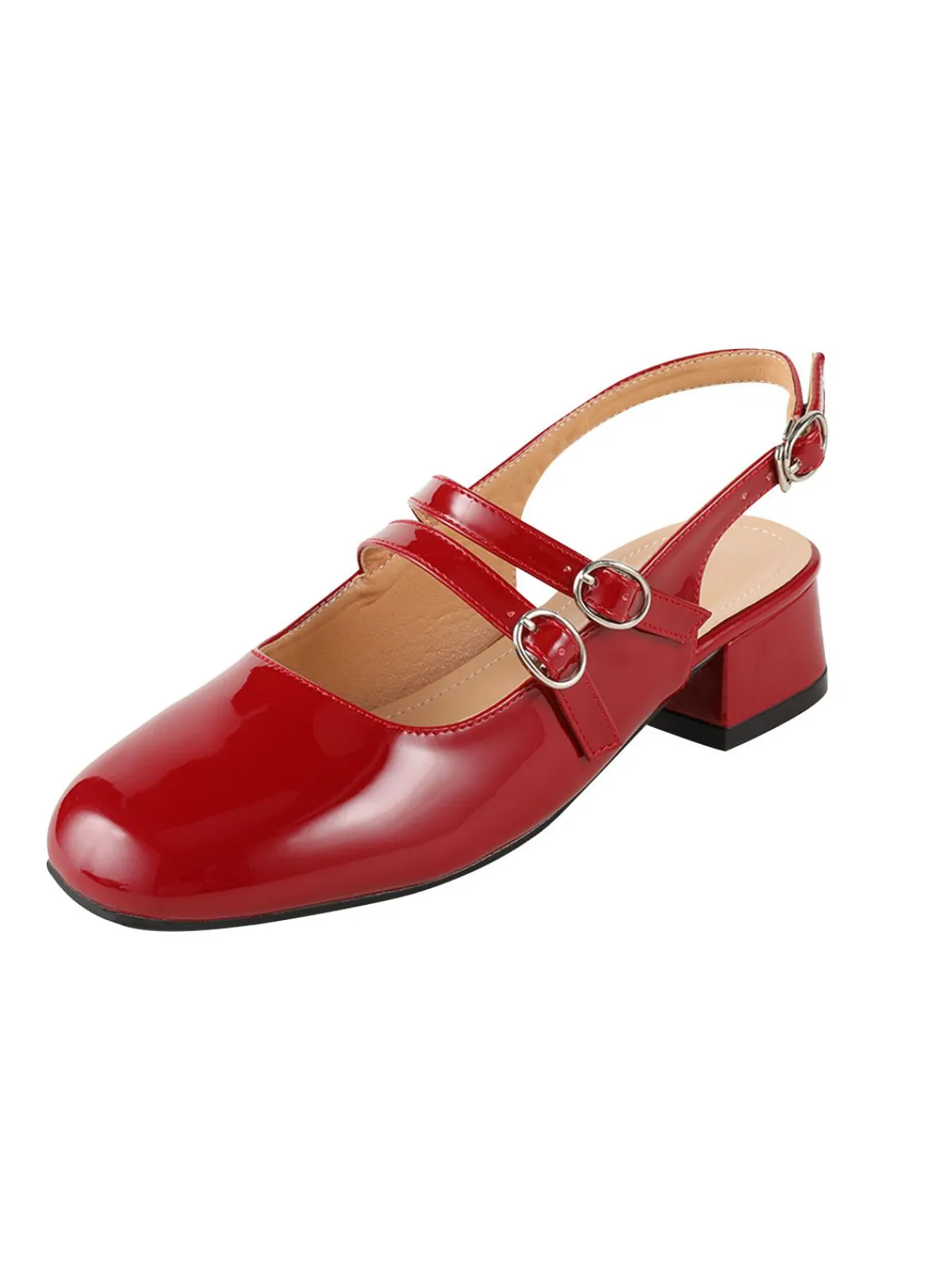 Hot Retro Stage Vintage Solid Mary Janes Shoes