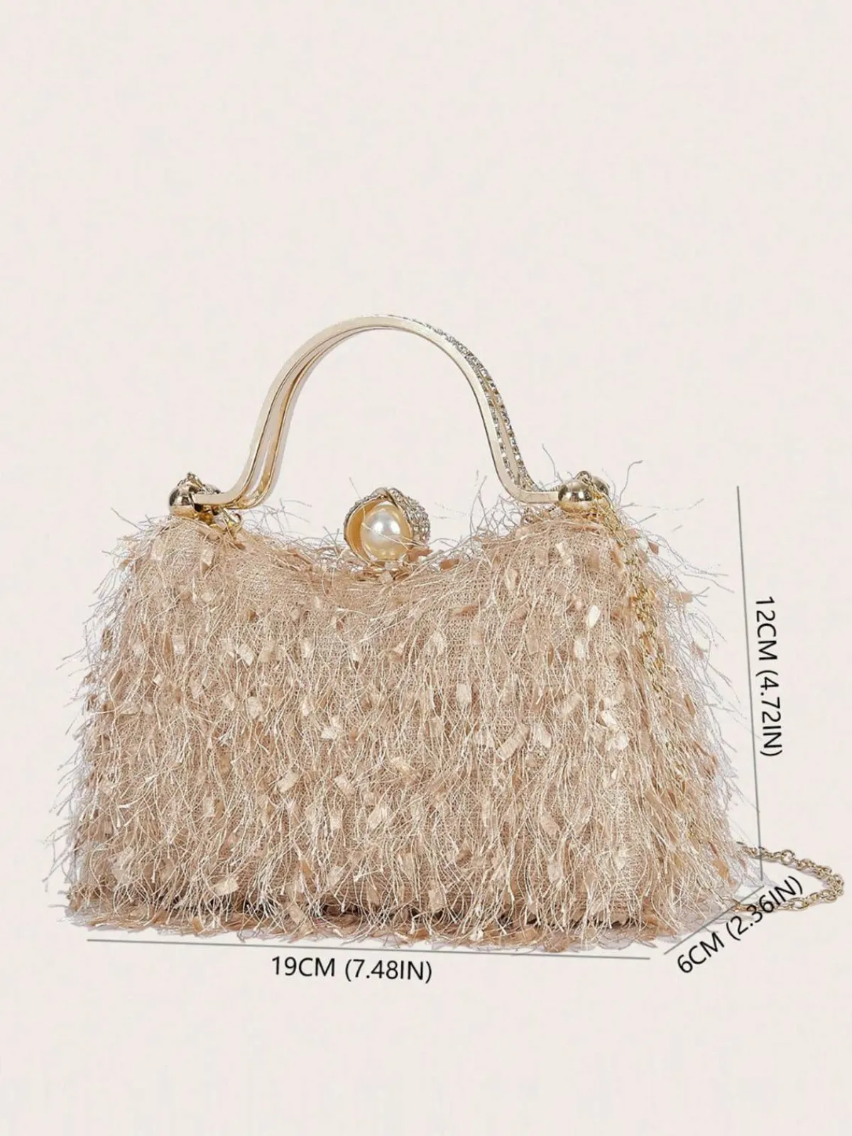 Fashion Retro Stage Vintage Tassel Evening Handle Bag