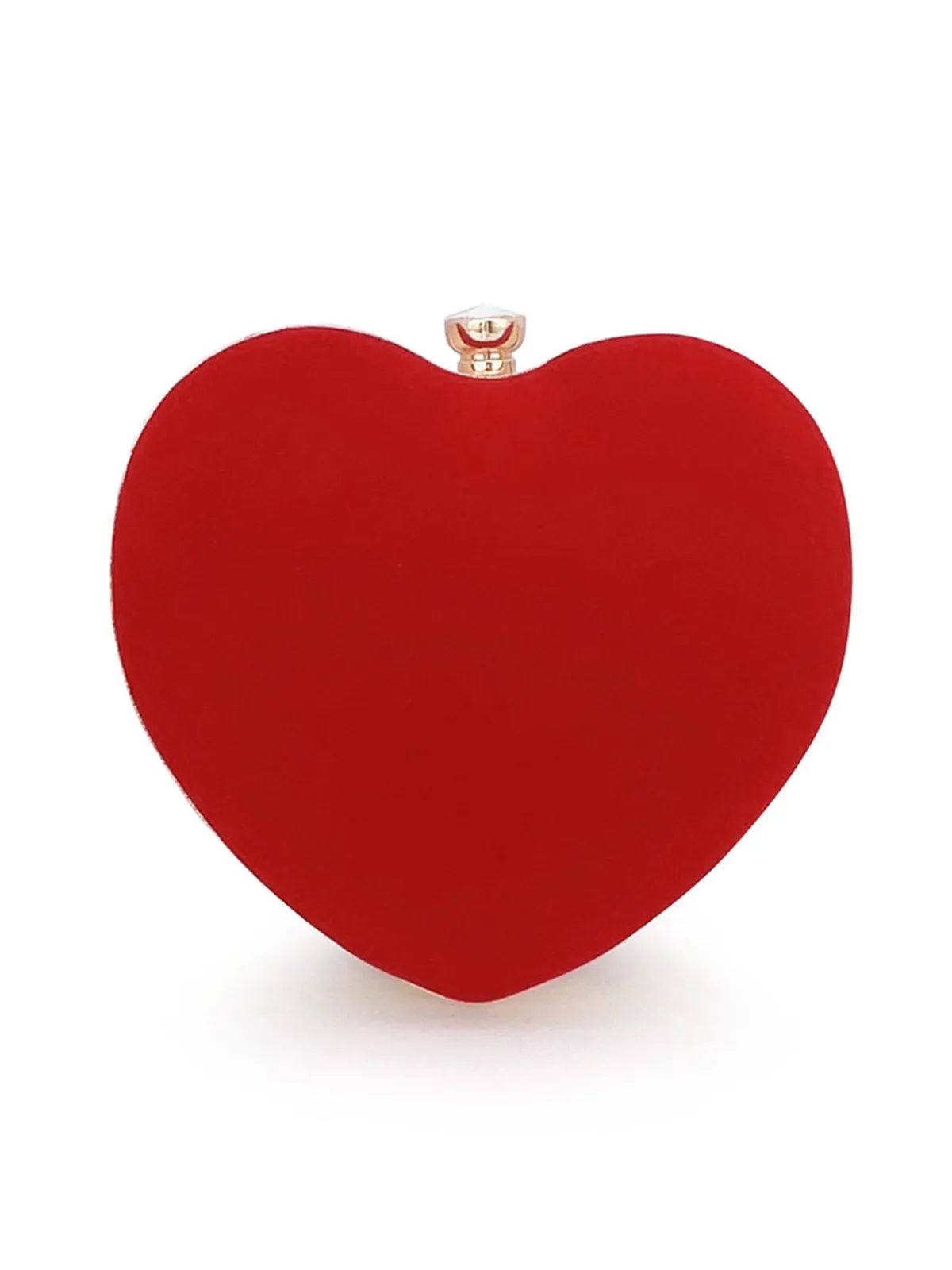 New Retro Stage Vintage Velvet Heart Handle Bag