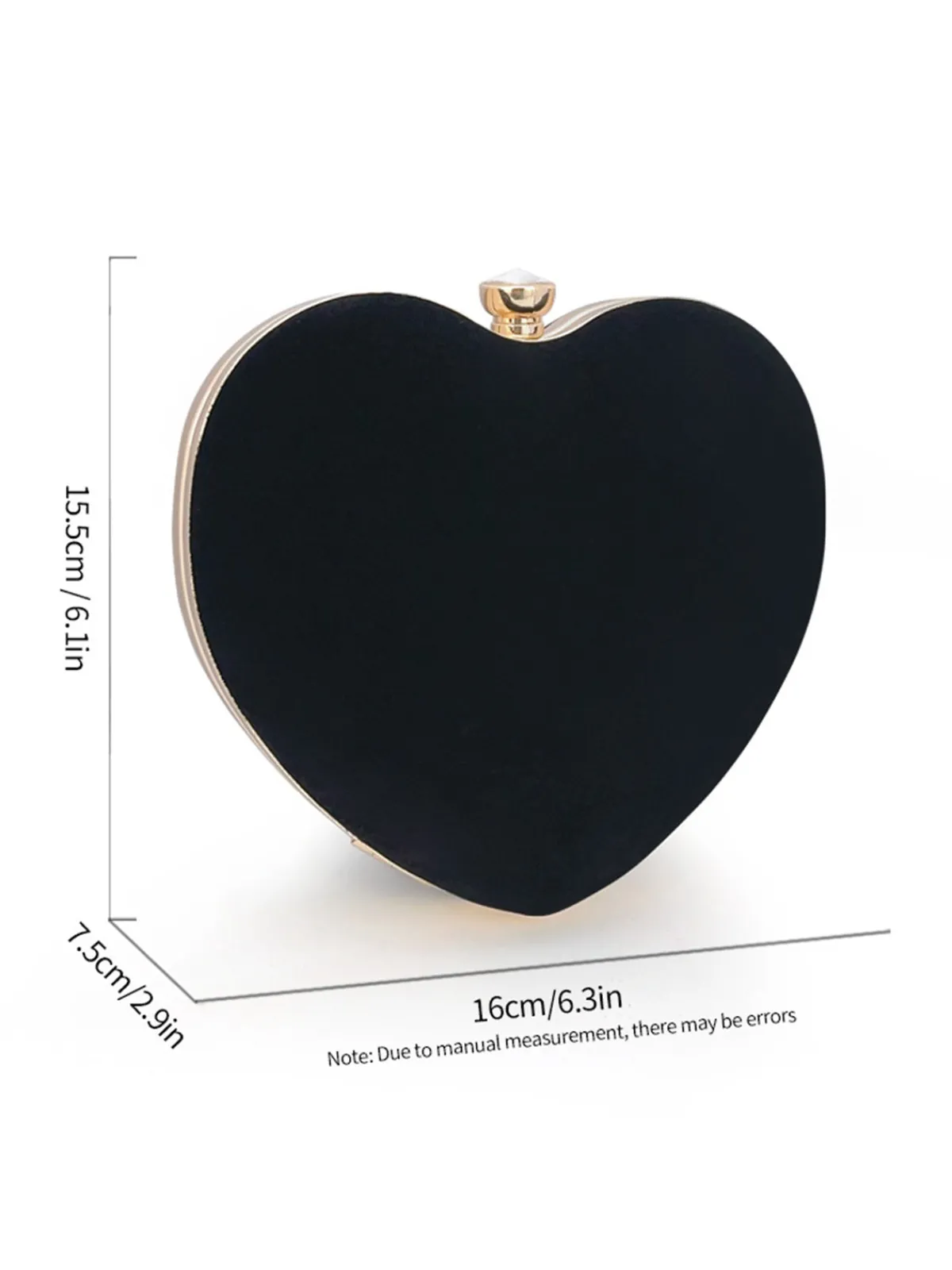 New Retro Stage Vintage Velvet Heart Handle Bag