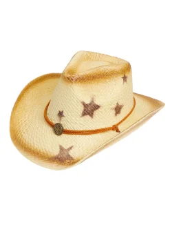Sale Retro Stage Vintage Wide Brim Star Cowgirl Sun Hat