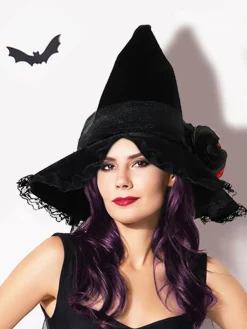 Online Retro Stage Vintage Wizard Witch Pointed Halloween Hat