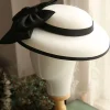 Sale Retro Stage White Retro Bow Knot Wedding Hat