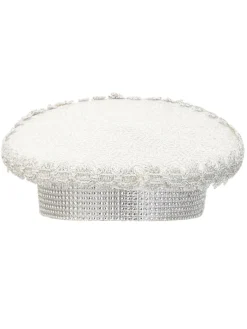 Discount Retro Stage White Rhinestone Letter Party Big Cap Hat