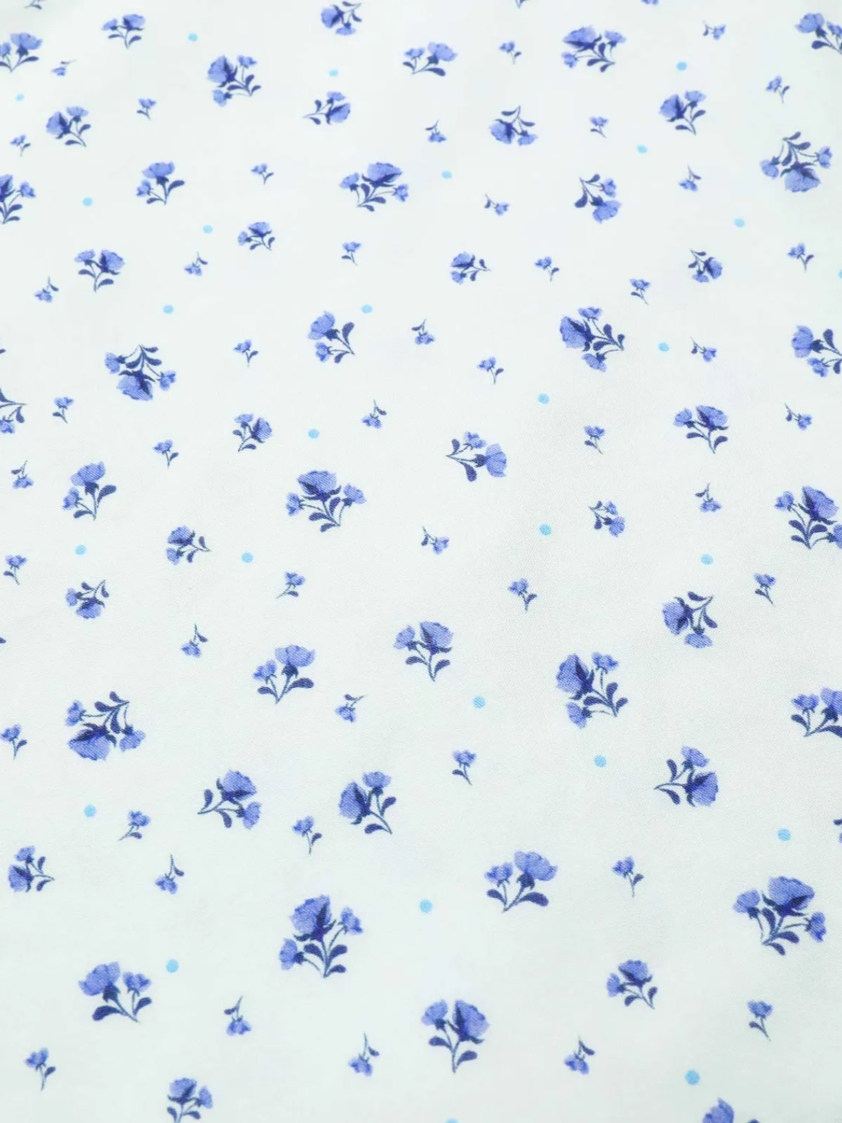 Discount Retro Stage 1940s Cotton Slanted Tie Floral Dress White