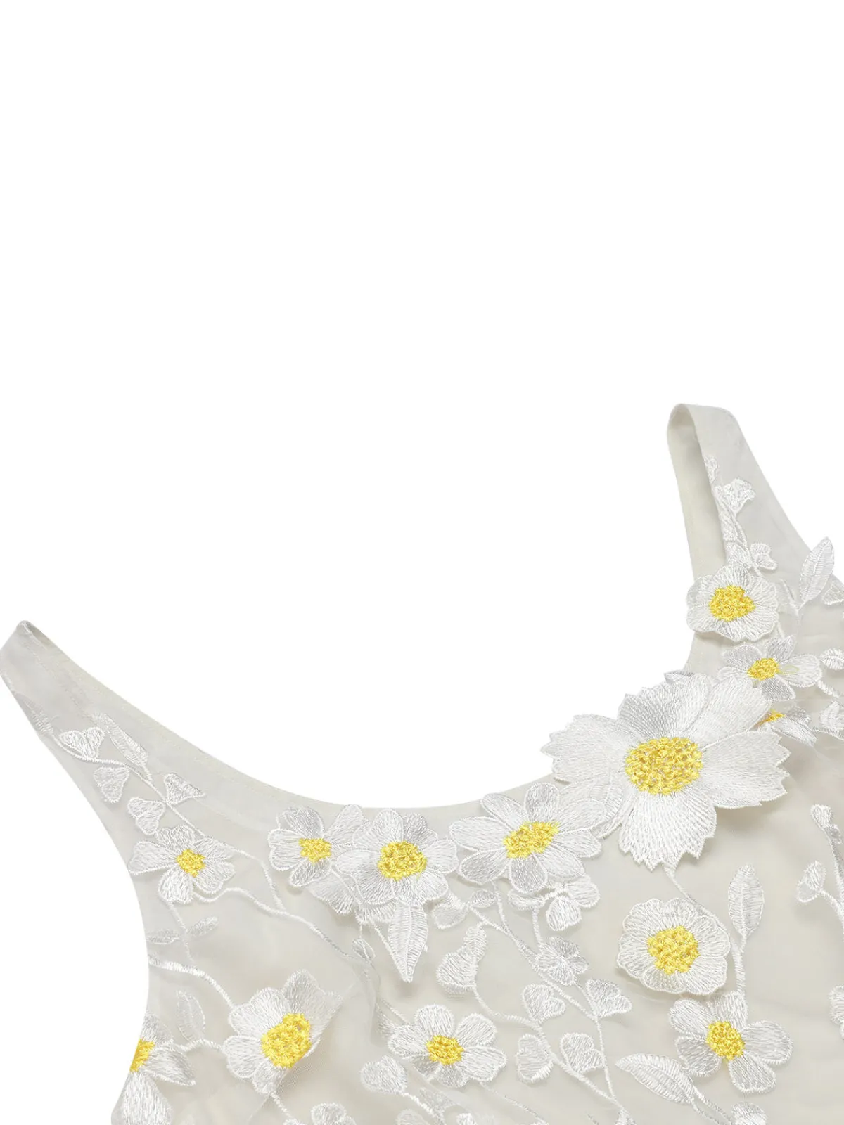 Discount Retro Stage 1950s Daisy Dreamer Vintage Dress White