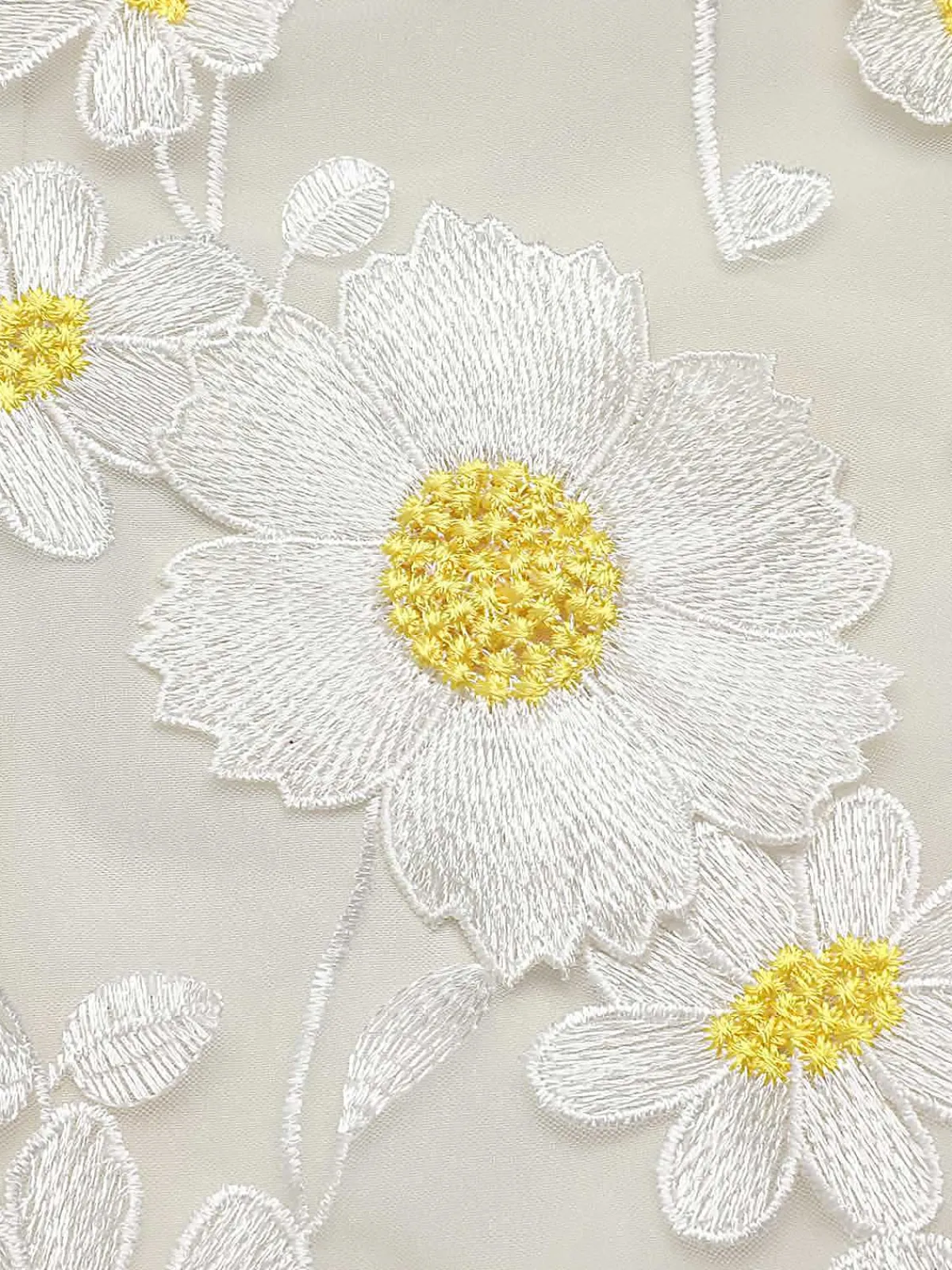 Discount Retro Stage 1950s Daisy Dreamer Vintage Dress White
