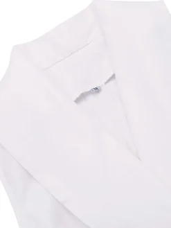 Clearance Retro Stage 1950s Halter Belted Swing Dress White
