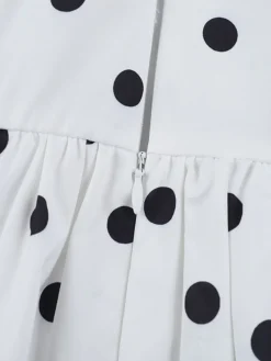 Best Retro Stage 1960s Polka Dots Halter Tutu Dress White