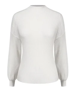 New Retro Stage White 1940s Solid Half Turtleneck Sweater