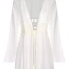 Best Retro Stage White 1960s Solid Hollow Waist Cover Up