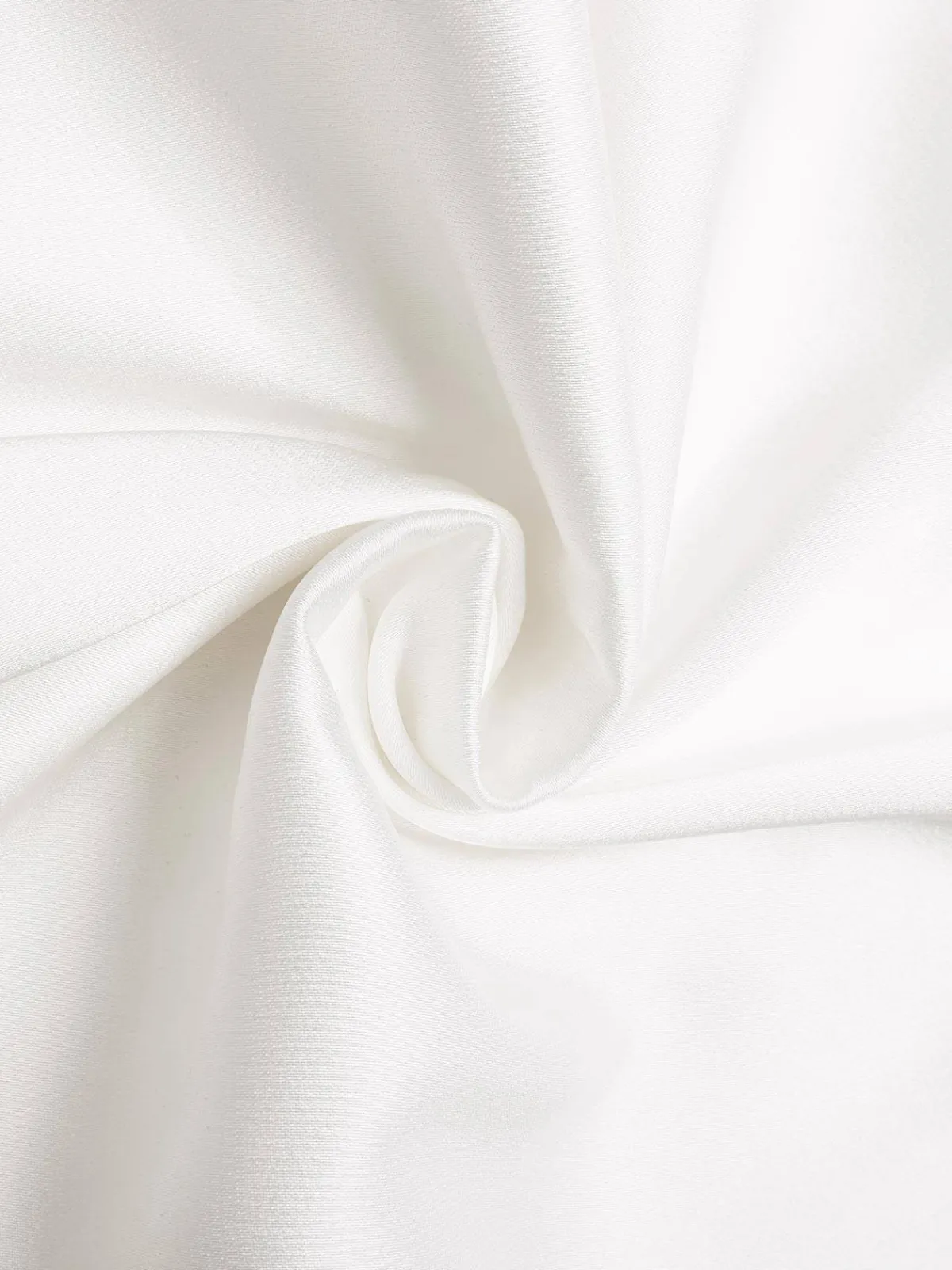 New Retro Stage 1930s Solid Keyhole-Neck Satin Blouse White
