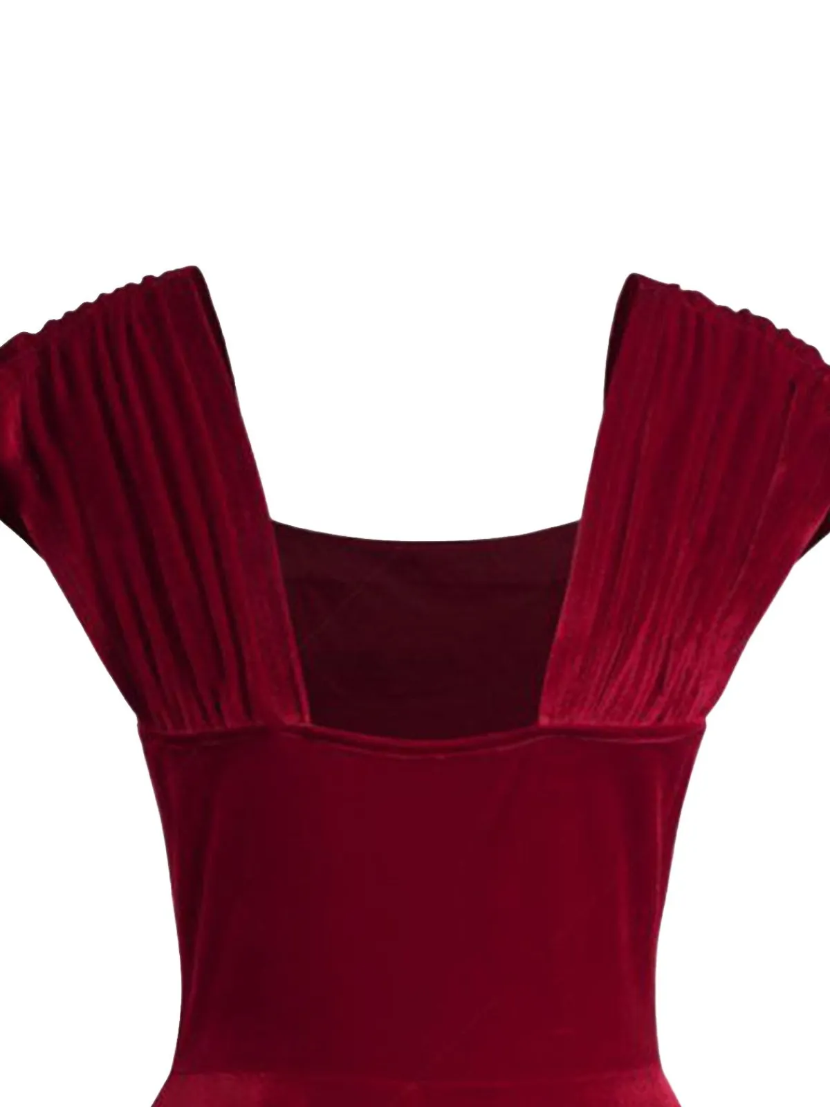Discount Retro Stage 1950s Heart Button Solid Dress Wine Red