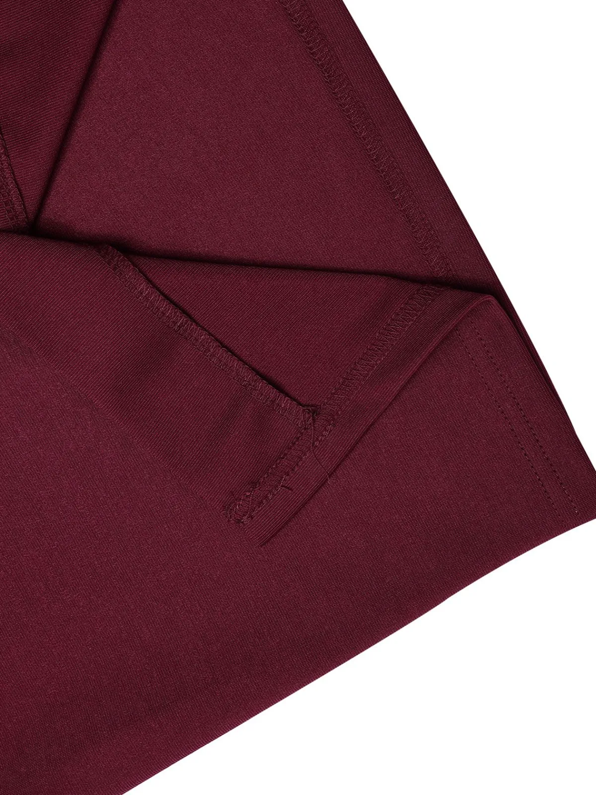 Discount Retro Stage 1960s Ruffles Sleeve Solid Wrap Dress Wine Red