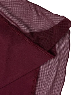 Online Retro Stage 1960s Scarf Slit Backless Dress Wine Red