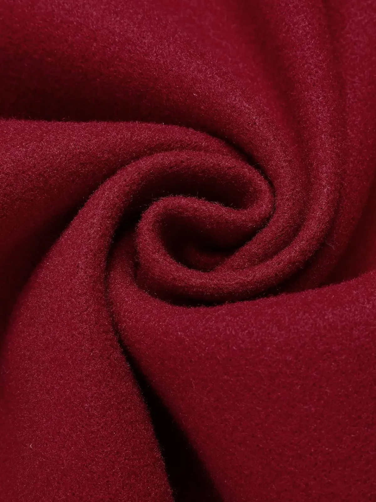 Outlet Retro Stage 1960s Solid Belted Cloak Coat Wine Red