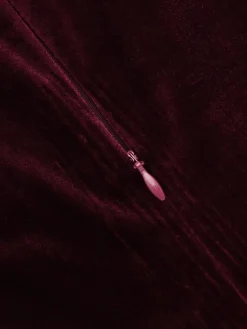 Hot Retro Stage Wine Red 1960s Velvet Bodycon Vintage Dress