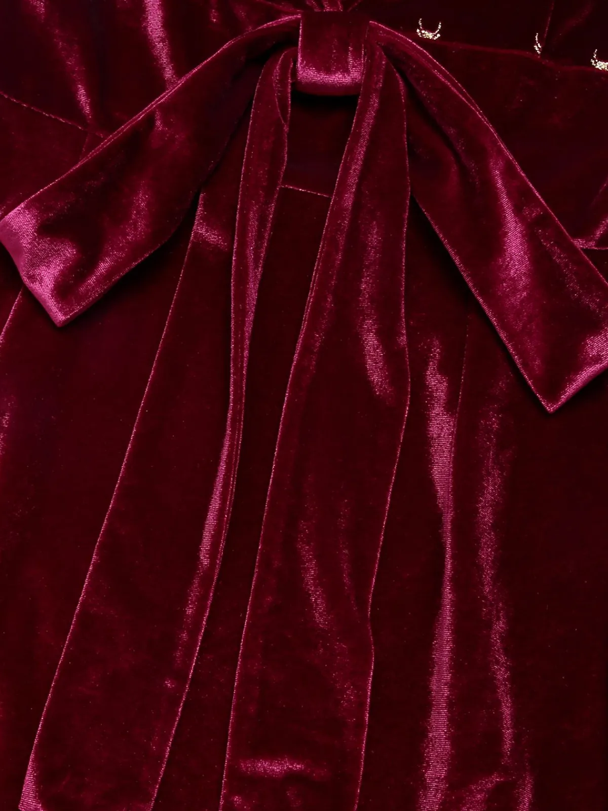 Online Retro Stage 1960s Velvet Elk Bow Dress Wine Red