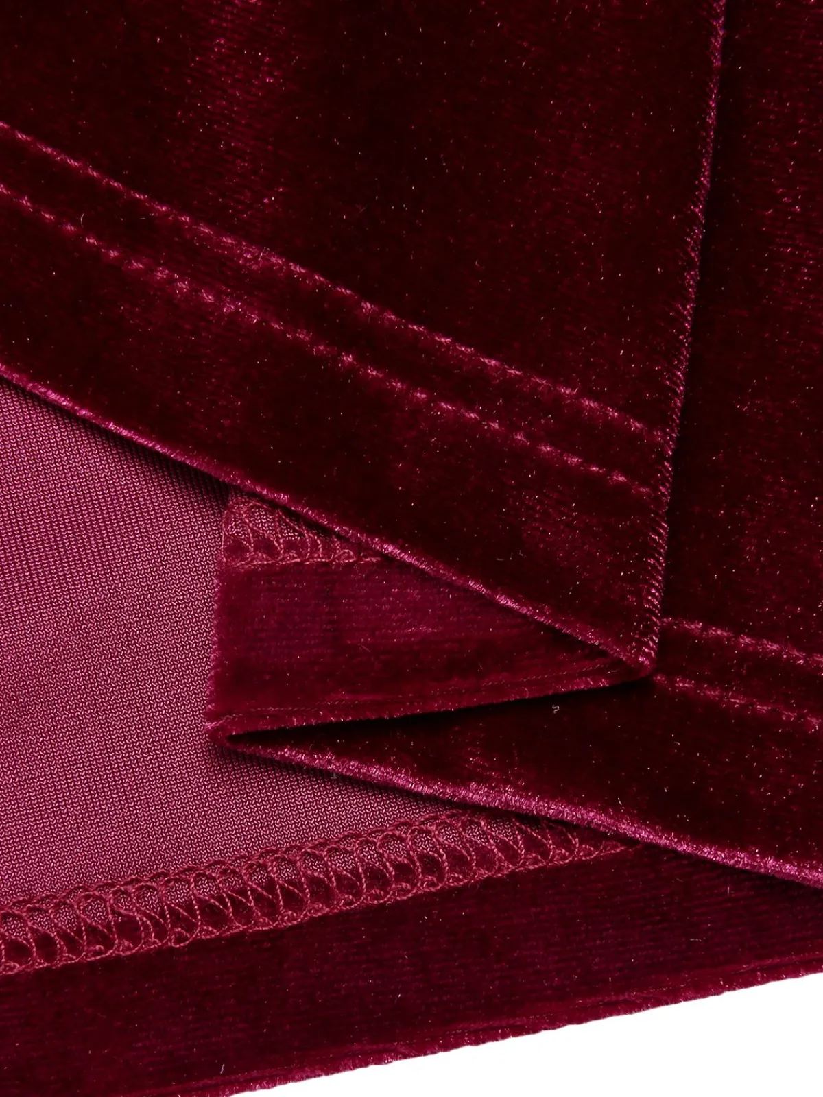 Online Retro Stage 1960s Velvet Elk Bow Dress Wine Red