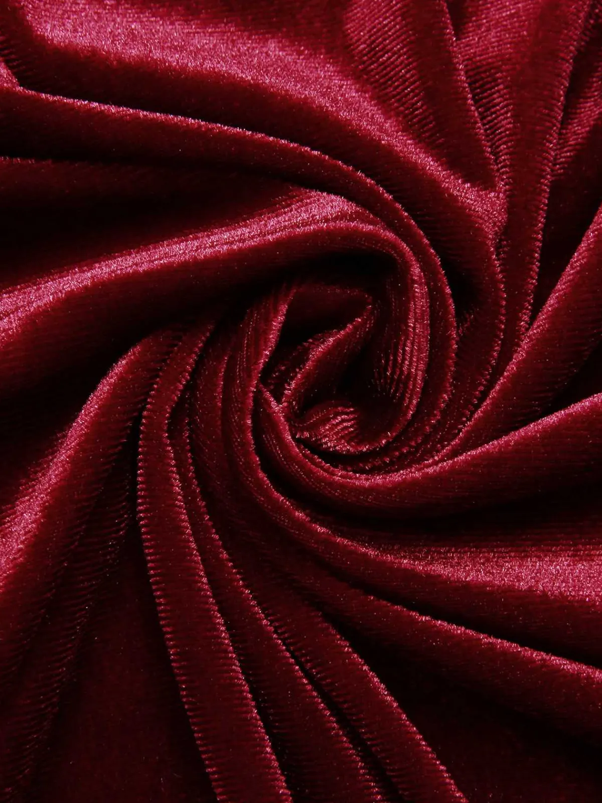 New Retro Stage 1940s V-Neck Velvet Lace Dress Wine Red
