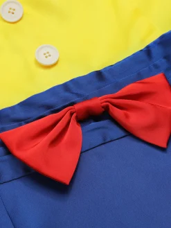 Hot Retro Stage 1960s Bow Strap Pencil Dress Yellow & Blue