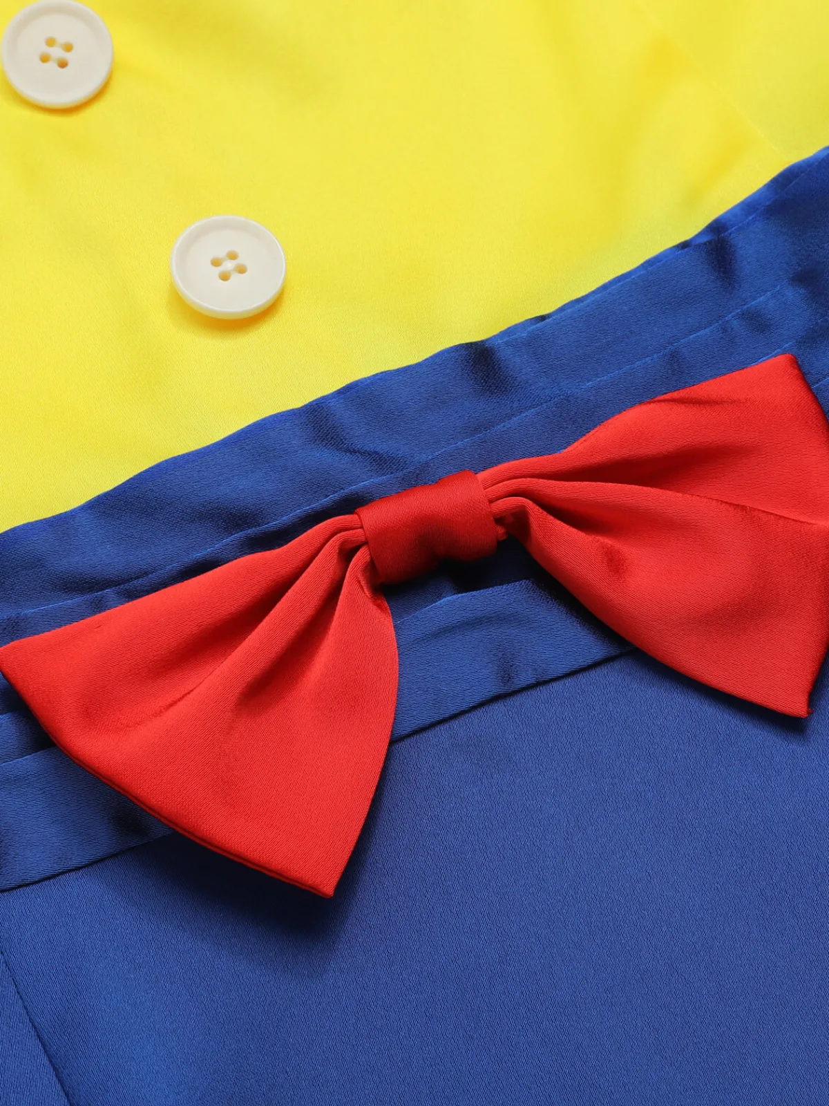 Discount Retro Stage 1960s Bow Strap Pencil Dress Yellow & Blue