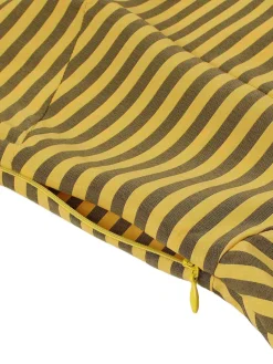 Best Retro Stage 1950s Bow Striped Swing Dress Yellow