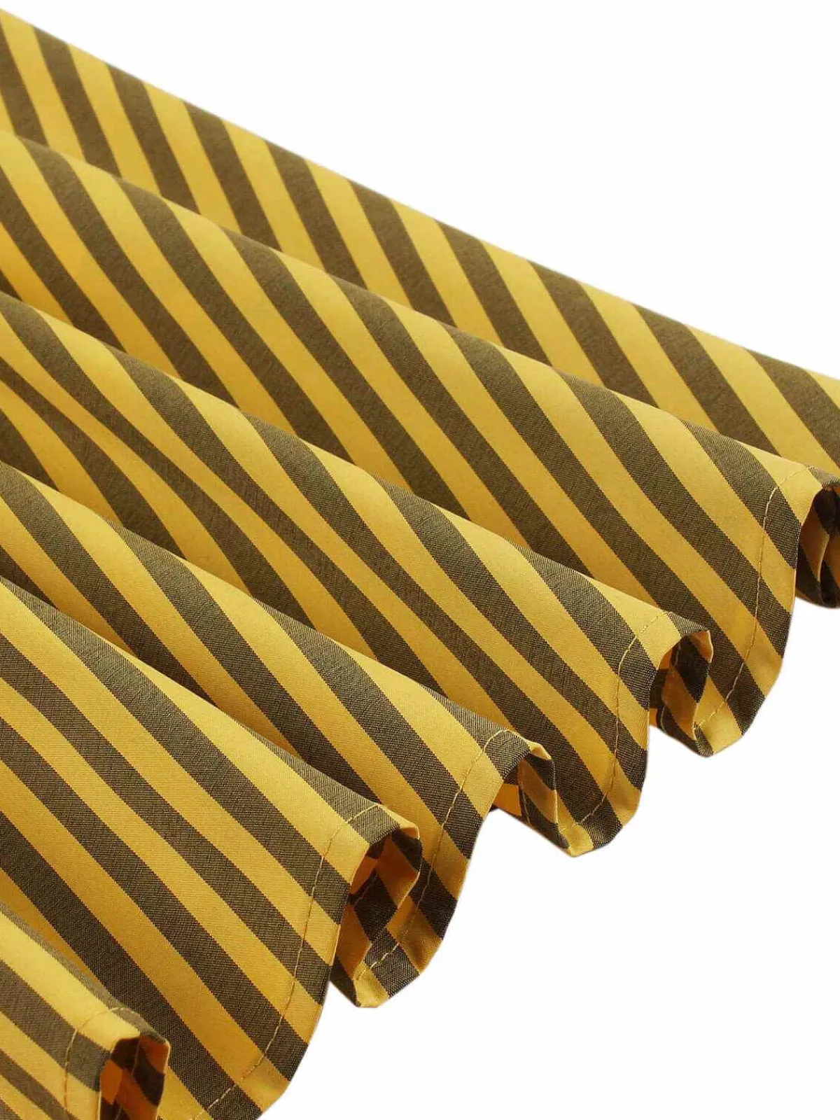 Best Retro Stage 1950s Bow Striped Swing Dress Yellow