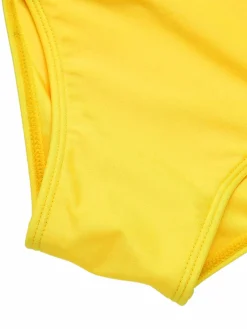 Discount Retro Stage 1970s Lace-Up Halter Bikini Set Yellow