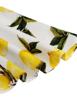 Best Retro Stage 1950s Lemon Bow Swing Dress Yellow