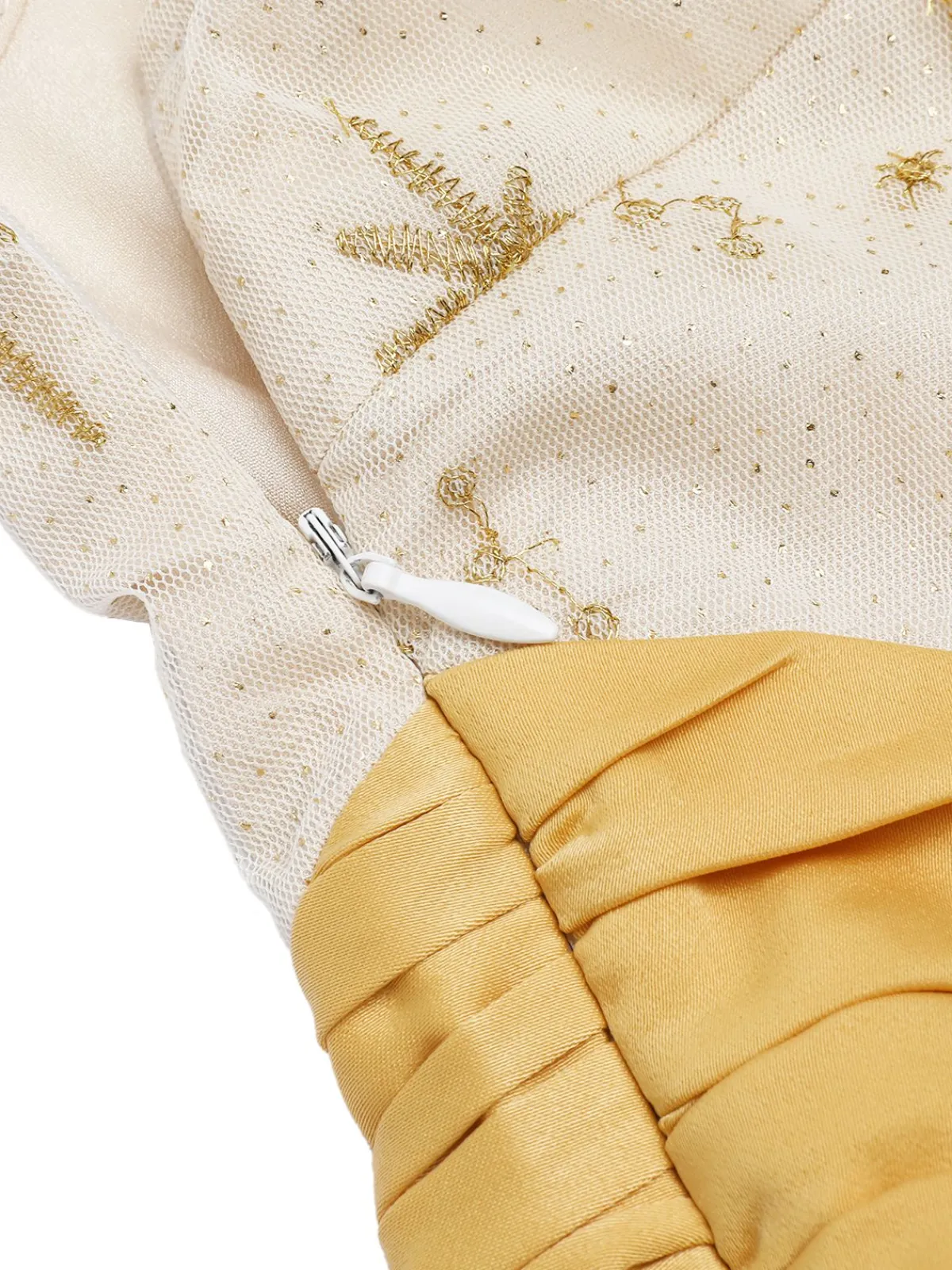 Fashion Retro Stage 1950s Mesh Patchwork Swing Dress Yellow