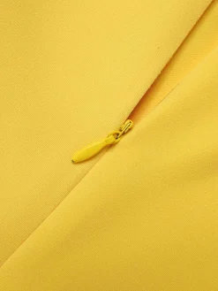 Clearance Retro Stage 1950s Off-Shoulder Buttons Romper Yellow