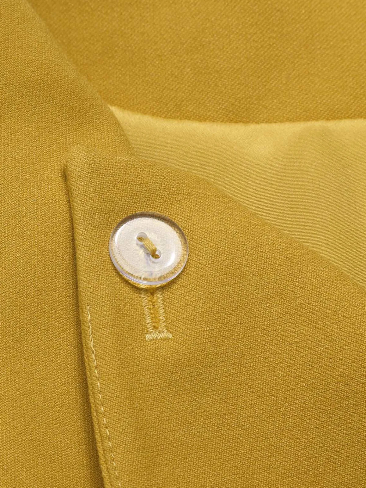 Fashion Retro Stage 1950s Solid Button Short Coat Yellow