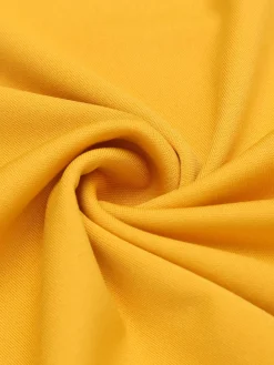 New Retro Stage 1950s Solid Swing Dress Yellow