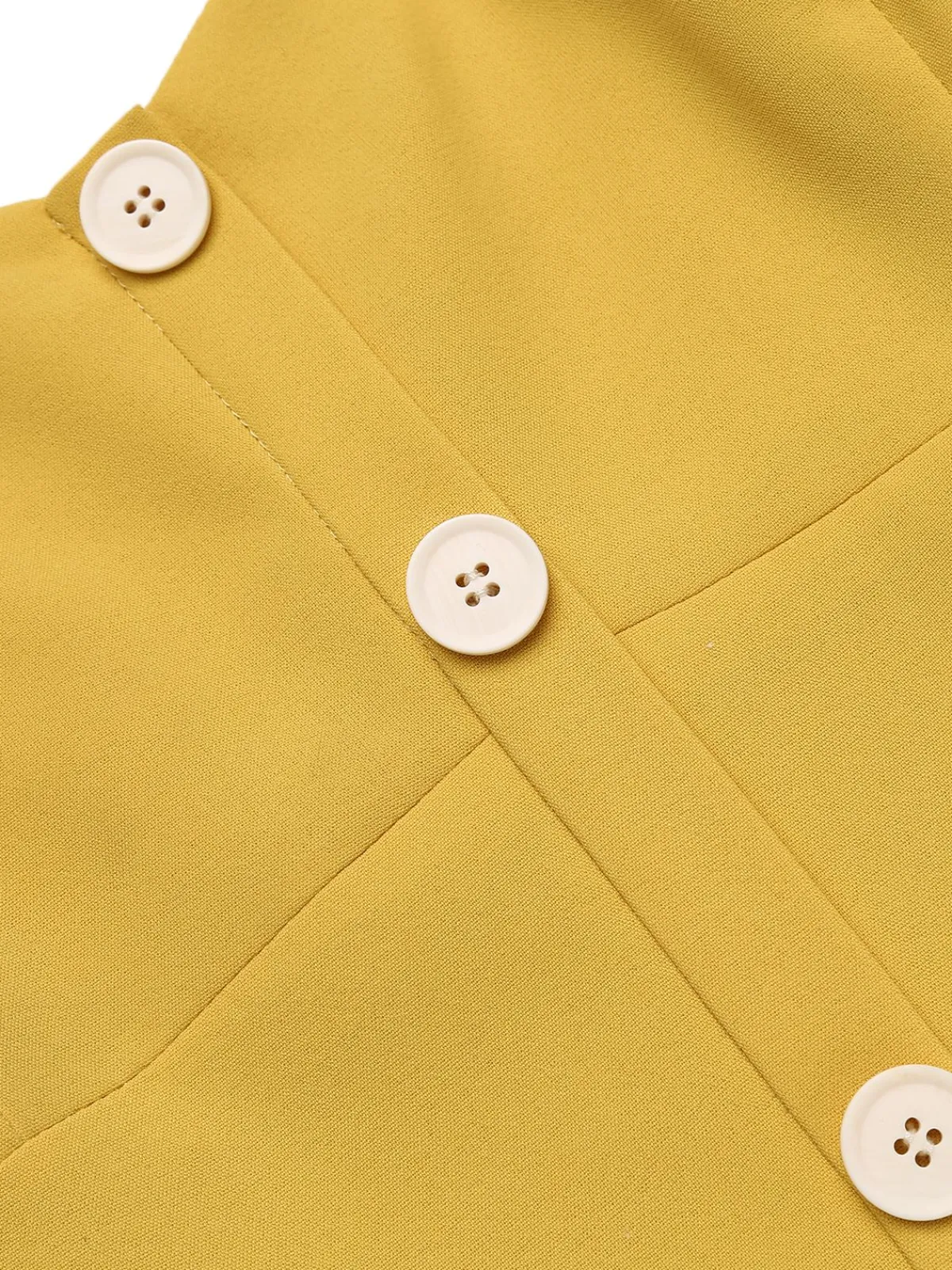 New Retro Stage 1950s Spaghetti Strap Button Romper Yellow