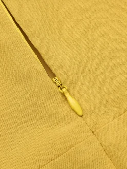 New Retro Stage 1950s Spaghetti Strap Button Romper Yellow