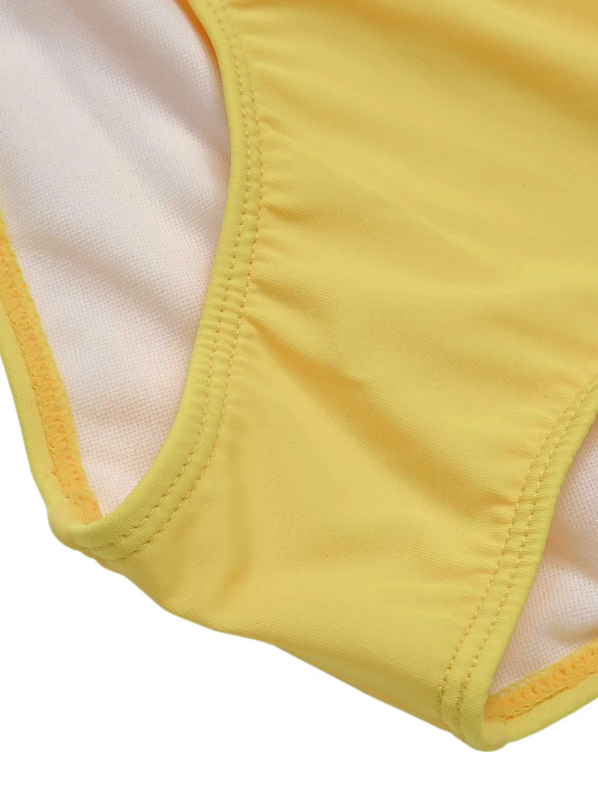 Discount Retro Stage 1950s Spaghetti Strap Sunflower Plaids Swimsuit Yellow