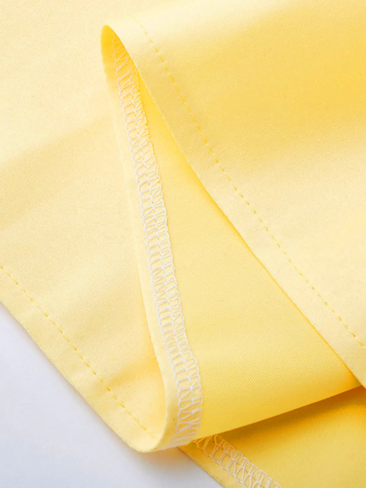 Clearance Retro Stage 1950s Stain Lace Strap Dress Yellow