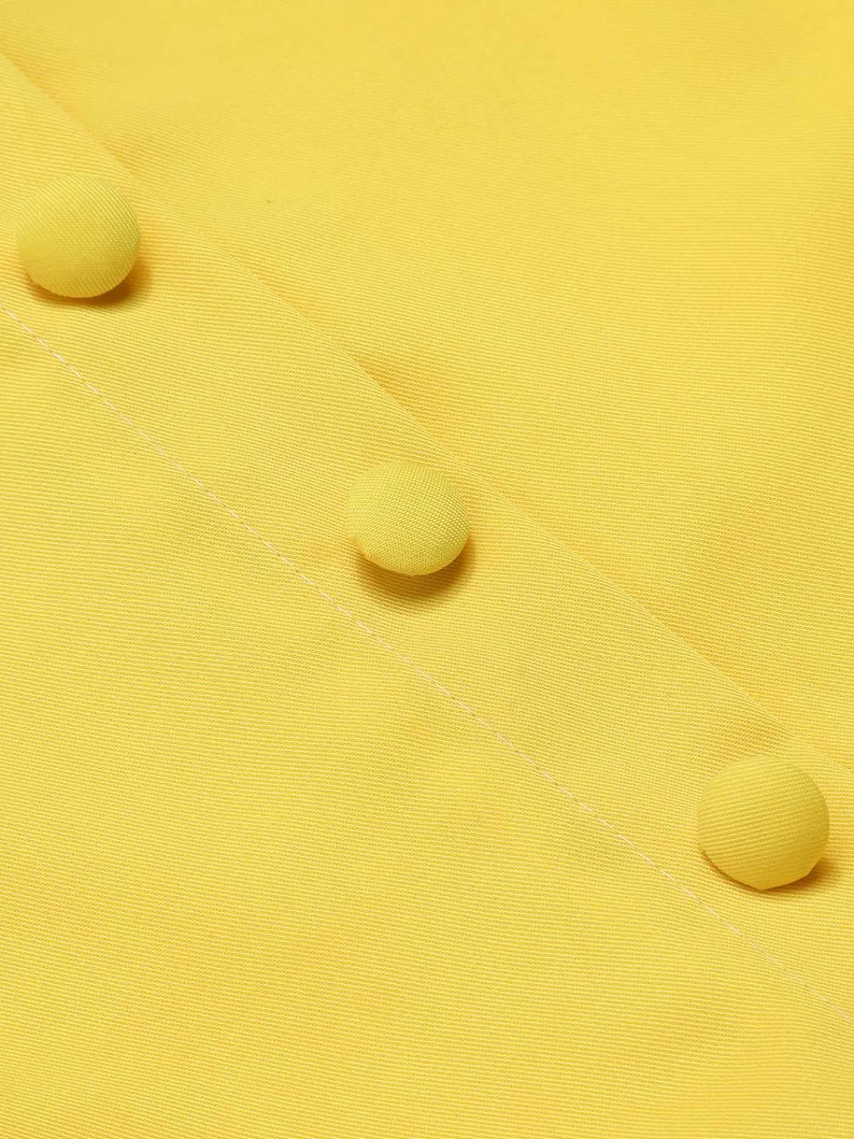 New Retro Stage 1950s V-Neck Daisy Mesh Dress Yellow
